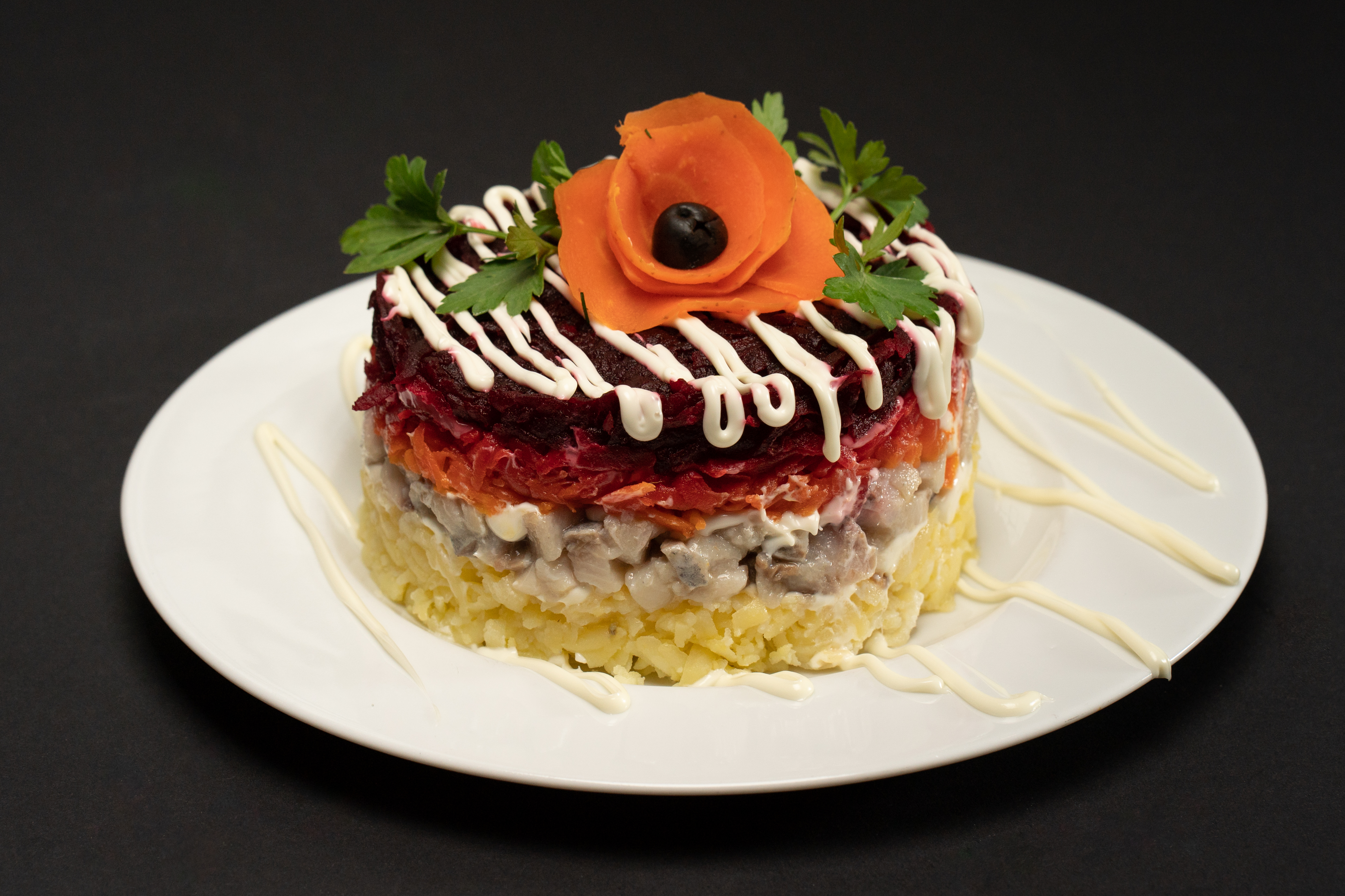 Hering unter Rote Bete Mantel